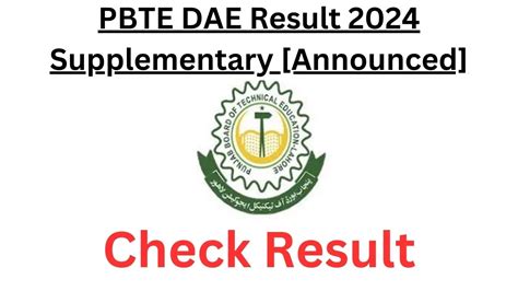 Pbte Result 2024 DAE Supplementary .